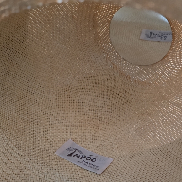 Vintage Straw Hat with Black Embellished Band - Picture 12 of 12